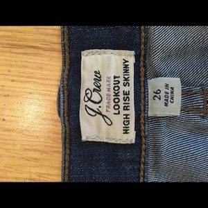 J.  Crew Lookout High Rise skinny leg jeans